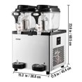 thumbnail image 5 of VEVOR Commercial Slushy Machine, 6 L x 2 Tanks 50 Cups Margarita Machine, 700W 110V Stainless Steel Smoothie Frozen Drink Maker, Perfect for Supermarkets Cafes, 5 of 9