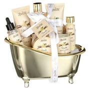 Lovestee Vanilla Bath and Body Spa Gift Basket for Women All Natural Botanical