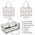 thumbnail image 2 of Large Capacity Tote Bag,White Christmas Tree Pattern Handbag Fashion Luxury Tote Bag,15.7"x13"x 5.1" Inches,Laptop Compatible, 2 of 6