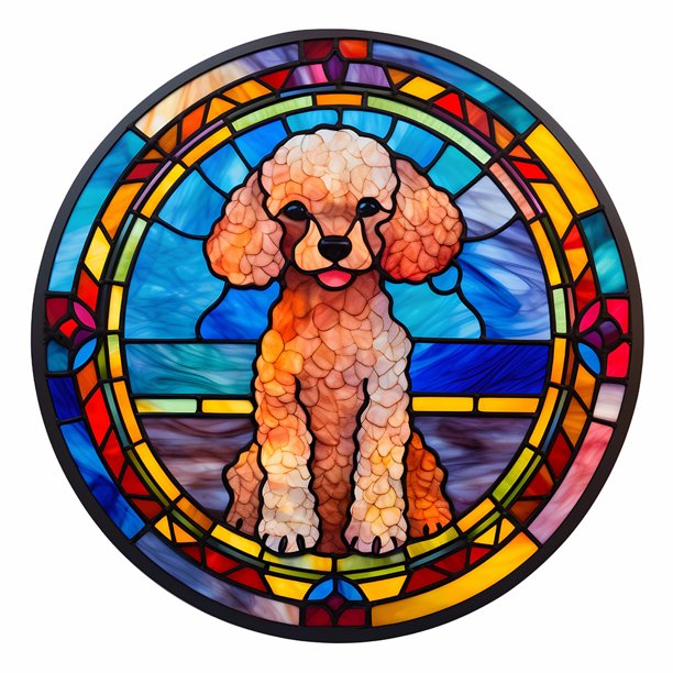 Pintura de diamante 5D DIY completo redondo taladro vidrieras perro Kit decoración del hogar (B6920)