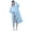 Sky Blue, variant on JOANKDMI Waterproof Rain Jacket Women Reusable Long Rain Poncho Lightweight Rainwear with Drawstring Hood Elastic Cuffs Portable Emergency Raincoats for Travel Theme Park