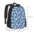 thumbnail image 3 of Daiia Blue Butterflies Backpack for Men and Women -Durable Backpack Large Capacity, Water-Resistant Bag with Adjustable Straps and Laptop Compartment, 3 of 9