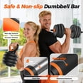 thumbnail image 2 of UPGO Haltères Ajustables, Ensemble de Poids Libres de 70 Lb avec Connecteur, Ensemble d'Haltères 5 en 1 Servant de Barre, Kettlebell, Support de Pompes, Plateau de Poids, Exercices de Mise en Forme pour Gym à Domicile, Convient aux Hommes/femmes, 2 of 8