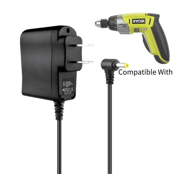 K-MAINS 4V DC Charger Adapter Compatible With Ryobi HP41L HP41LK Screwdriver Battery
