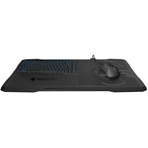 ROCCAT SOVA Gaming Lapboard USB Keyboard English Layout - for PC, Xbox One,  PS4, LED Light (Blue), Mechanical Keys, Built-in Mouse Pad, (Part# 