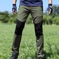 thumbnail image 5 of Men's Hiking Pants Cargo Work Pants Water Resistant Quick Dry Lightweight Camping Travel Outdoor Nylon Pants with Zipper Pockets and Elastic Waistband, 5 of 5