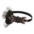 thumbnail image 3 of Aletas Diademas Collares Guantes Para fiestas geniales Accesorios para mujeres - Negro Salvador Diadema de aleta para mujer de los años 20, 3 of 8