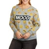 Junior Plus Emoji Mood Crew Neck Sweatshirt