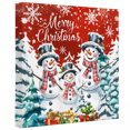 thumbnail image 2 of Ships Next Day Canvas Wall Art 8"x8",Red Christmas Wood Framed Canvas Print Painting,Winter Snowman Xmas Pine Tree Snowflakes Ready to Hang Small Picture Wall Decor for Home Bathroom Nursery Kitchen, 2 of 9