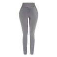 thumbnail image 5 of UTTOASFAY Woman Pants Womens High Waist Yoga Pants Tummy Control Slimming Booty Leggings Workout Running Butt Lift Tights with Pockets Gray 10(XL), 5 of 6