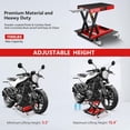 thumbnail image 4 of GloryStar 1100 lbs Capacity Motorcycle Lift, Adjustable Height Scissor Jack with Non-Slip Saddle, Hand Crank, and Safety Lock Pin for Garage and Maintenance, 4 of 7