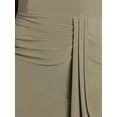 thumbnail image 5 of David’s Bridal, The Edit by DB Studio Women's Formal V-Neck Ruched Sheath Dress, Full Length, Jersey, 5 of 7