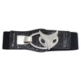 thumbnail image 2 of Cinturón Elástico Cinturón Negro PU Cuero 1 Piece Crystal 50mm Ancho Hebilla Skinny cinturo Cinturón Moda Cinturón Mustidable cinturo para Viajar F EL223-7 Salvador Cinturón de la cintura para mujer, 2 of 9