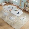thumbnail image 2 of 7 Piece Boys Girls Folding Table and Chairs Set, Activity Table and Chairs Set for Dining Room,Daycare,Classrooms, 2 of 3