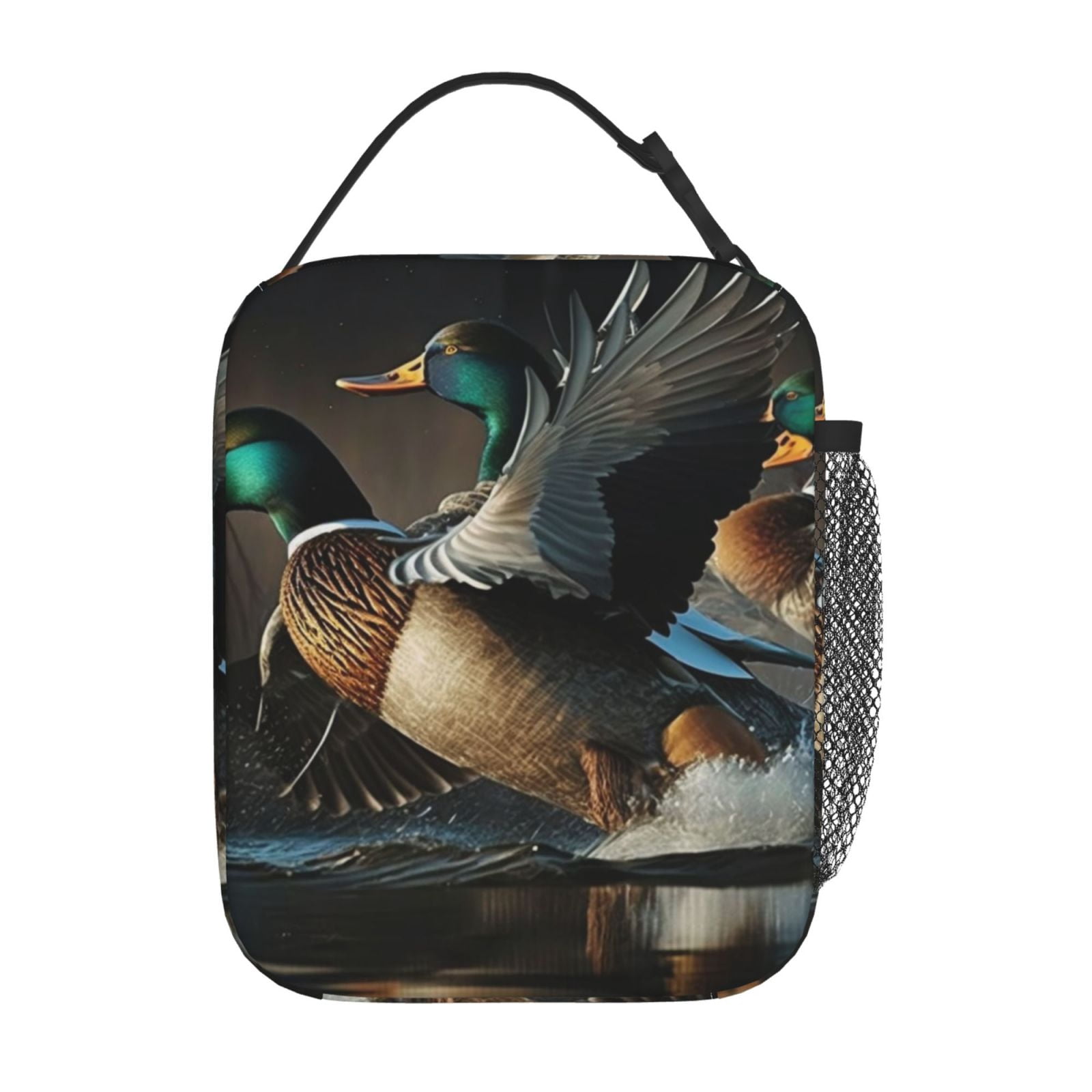 Mallards Duck Cool Hunting Lunch Box Bag Insulated Lunchbox Reusable Tote Thermal Cooler Portable for Women Men