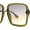 Green / Grey Peach, variant on Womens Oversize Rectangle Designer Butterfly Sunglasses Tortoise Light Smoke