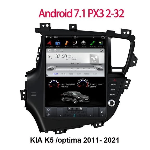 12.9" Tesla Style Screen Android 7.1 2G 32G Car GPS Navigation For KIA K5/Optima 2011-2021 Auto Radio Stereo Multimedia Player