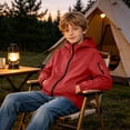thumbnail image 5 of JZEJING Raincoat for Boys Waterproof Windproof Zip up Rain Jacket Outdoor Long Sleeve Hooded Windbreaker with Pocket Clothes for Teens Size 4-15, 5 of 9