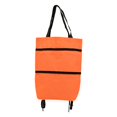 thumbnail image 1 of Bolsa de compras con ruedas, bolsa de supermercado, bolsa con carrito, remolcador de supermercado, naranja, 1 of 9