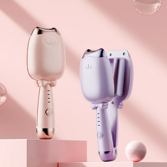 Rizador de cabello con varita para rizos naturales | Herramienta de estilizado de calentamiento rápido con iones negativos para todo tipo de cabello | Temperatura ajustable 165-240°C | Rizador