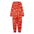 thumbnail image 6 of Matching Christmas Pajamas for Family Winter Long Sleeve Cartoon Print Hooded Romper Zip Up Jumpsuits, 6 of 10