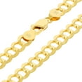 thumbnail image 6 of Nuragold 10k Real Yellow Gold Solid Cuban Curb Link 7mm Chain Bracelet (7"-9") Italian Jewelry for Men, 6 of 11