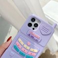thumbnail image 3 of Adecuado para Apple 13 Promax creative purple love caja del teléfono móvil personalidad hermano mayor funda protectora del teléfono de dibujos animados que incluye colgante de bola de pelo JAMW Sencillez, 3 of 5