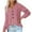 Pink, variant on IROINNID Womens Sweater V-Neck Pullover Sweater Solid Color Comfy Mid-Length Long Sleeve Pocket Knit Sweater Coat