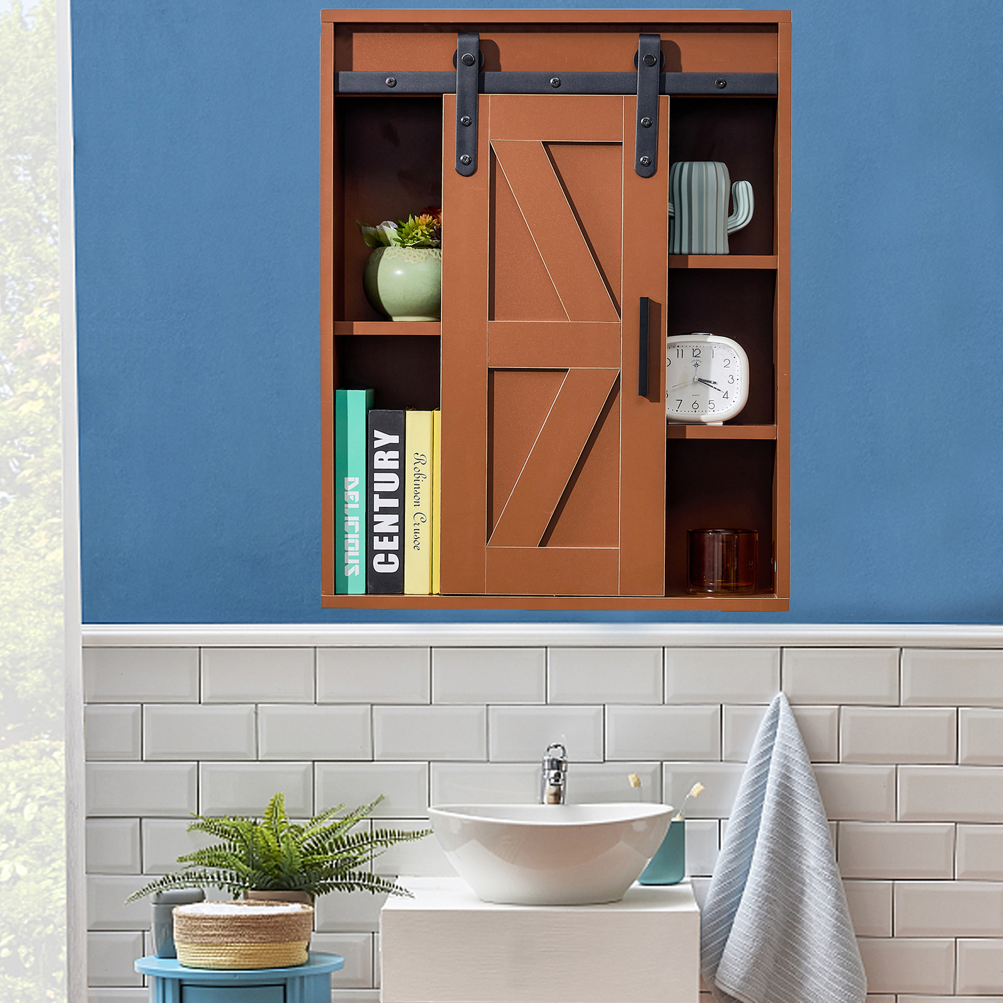 Pylepe Bathroom Wall Over the Toilet，Farmhouse 5layer Wall