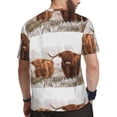 thumbnail image 2 of Wukai Yak Print Men's Short-Sleeved Mesh T-Shirt,Quick-Dry Short Sleeve Workout T-Shirt-4X-Large, 2 of 8