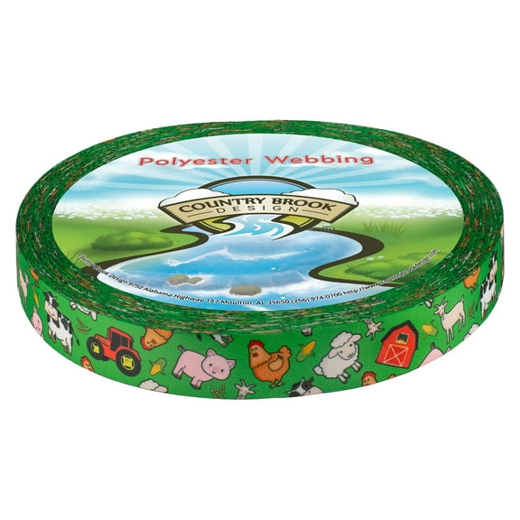 Country Brook Design® 1 inch Farm Life Y'all Photo Quality Polyester, 5 Yards