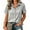 Gray, variant on Asgosdo Womens Button Down Shirts Cotton Linen Short Sleeve Collared Loose Fit Tops Soft Cozy Summer Blouses
