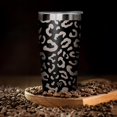 thumbnail image 2 of 10 OZ Tumbler Stainless Steel Travel Coffee Mugs | Spill Proof Vacuum Insulated Coffee Tumbler Cup with Straw Lid | Black Leopard, 2 of 6