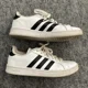 thumbnail image 2 of Adi-das White Leather Sneakers Black Stripes Mens Mixed Sizes -LEFT 8.5 - RIGHT 9, 2 of 6