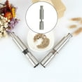thumbnail image 2 of Salt and Pepper Grinder Stainless Steel Push Button Silver for Cooking Spice Thumb Push Pepper Mill Portable Grinder, 2 of 9