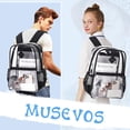 thumbnail image 2 of Mochila MUSEVOS Clear Stadium Approved Transparente Negra, 2 of 9