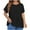Black, variant on mihongmao Womens Tops Plus Size Women's Summer Breasted Stand Up Collar Shirt Slim Top