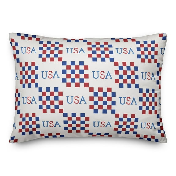Creative Products USA Check Pattern 20 x 14 Indoor / Outdoor Pillow