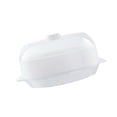thumbnail image 2 of simhoa Cuiseur Vapeur Rond pour Micro-Ondes Chauffage Cuisson Rapide Couvercle Transparent Empilable Cuisine Blanc une Seule Couche, 2 of 8