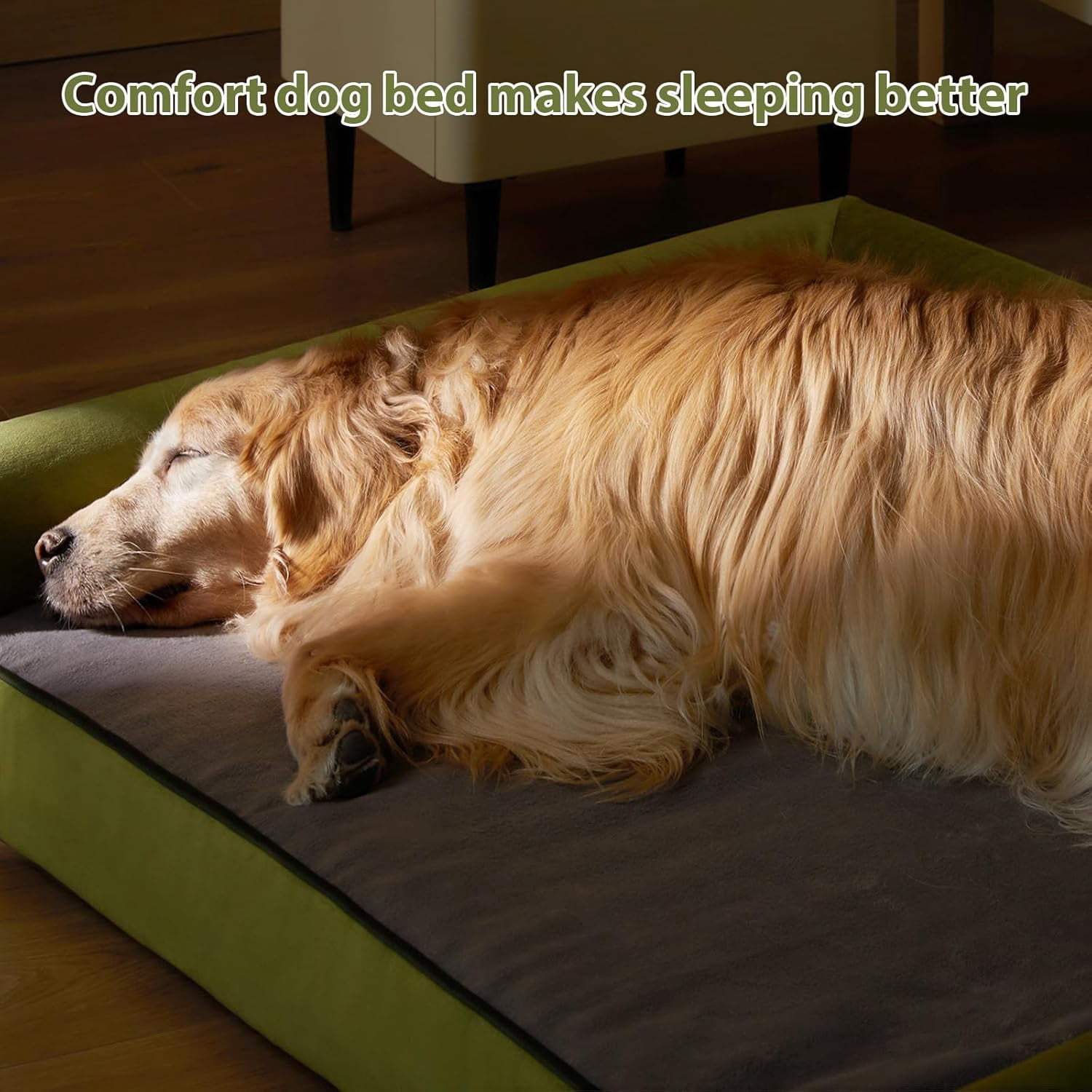 Washable Dog Beds for Large Dogs, Orthopedic Dog Bed Large, Big Dog Couch Bed with Removable Washable Cover, Waterproof Lining and Nonskid Bottom, Egg-Crate Foam Pet Sofa Bed for Sleeping