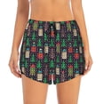 thumbnail image 2 of Rateoe Christmas Trees And Houses Printed 2 in 1 Women's Workout Shorts for Athletic Gym Running Shorts with Phone Pockets-X-Large, 2 of 7