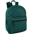 thumbnail image 3 of Trailmaker Unisex Solid Color Backpacks, 15 Inch with Front Zipper Pocket, Padded Shoulder Straps (24 Pack, 6 Classic Color Assortment), 3 of 10