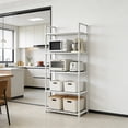 thumbnail image 4 of EGNMCR Storage Bins, Storage Containers Kitchen Rack Trolley Floor Standing Multi Layer Household Storage Rack Bathroom Rack Can Accommodate Toiletries And Daily Necessities Plastics Shelves, 4 of 6