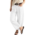 thumbnail image 6 of Breezora Women's Fashionable Casual Bucket Pants Cotton Linen Wide Leg Loose Fit Summer Breathable With Pockets, 6 of 6
