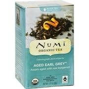 Numi Organic Tea, Aged Earl Grey, Tea Bags, 18 Ct