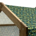 thumbnail image 4 of Abstract Pet House, Geometric Composition Modern Art Inspirations Green Toned Illustration, Outdoor & Indoor Portable Dog Kennel with Pillow and Cover, 5 Sizes, Sea Green and Green, by Ambesonne, 4 of 4