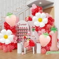 thumbnail image 3 of Set de globos de fresa Mokesova, número 1 rosa de 42 pulgadas, 3 of 7