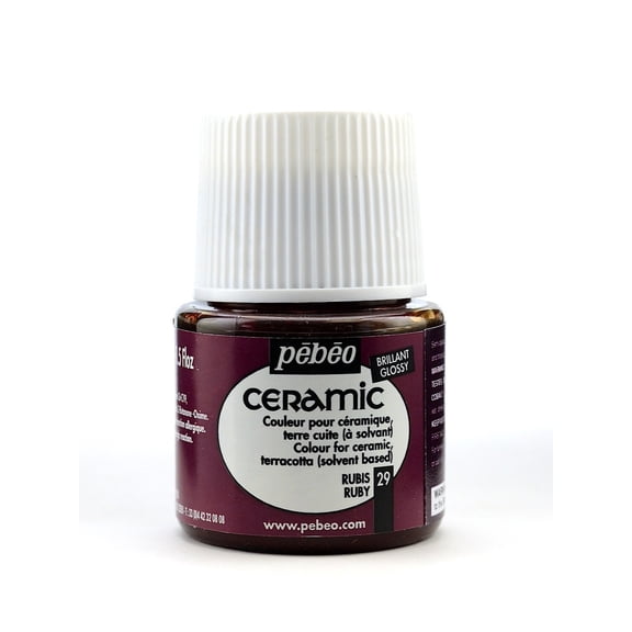 Pebeo  Air-dry Ruby Ceramic China Paint (Pack of 3)