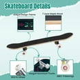 thumbnail image 4 of 31'' Complete Skateboard 7 Layer Canadian Maple Double Kick Deck Skateboards Skate Board for Beginner Adult Gifts, 4 of 5
