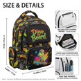 thumbnail image 5 of FUIALDOLG Skateboard Dinosaur Graffiti Boys Lightweight Backpack with Padded Shoulder Straps, Multi Pocket Ergonomic 17 Inch Book Bag for Preschool Daily Use, 5 of 9